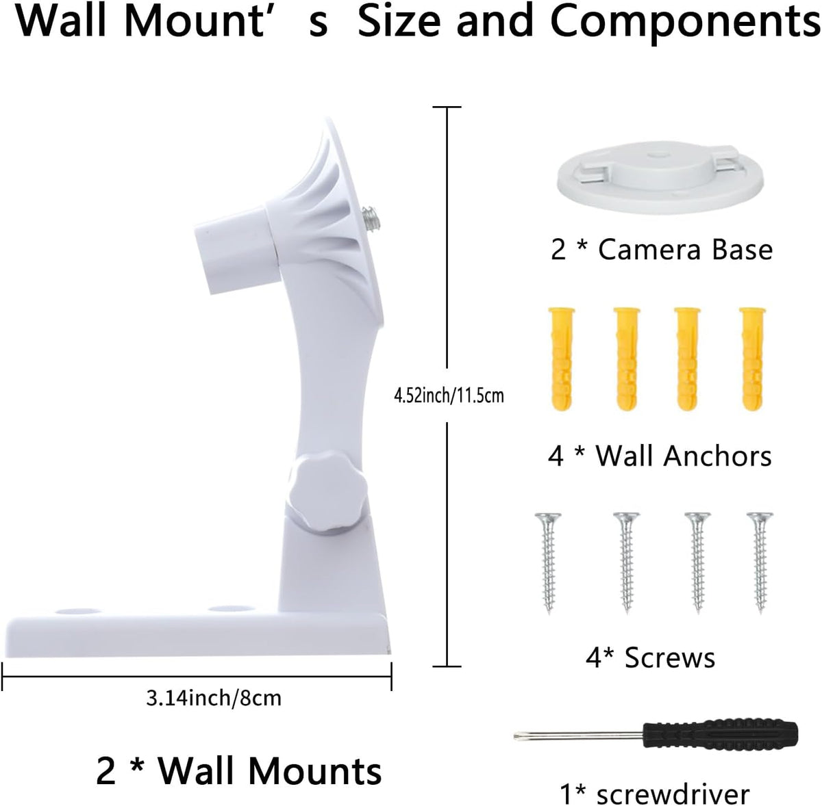 Tekcam indoor and outdoor camera mounting bracket installed