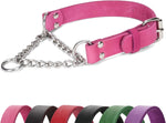 Martingale Collar for Dogs No-Pull Adjustable Training Collar with Stainless Steel Chain - Genuine Leather Anti-Slip Design for Small,Medium,Large Breed Dogs - Black (M) - Image 10