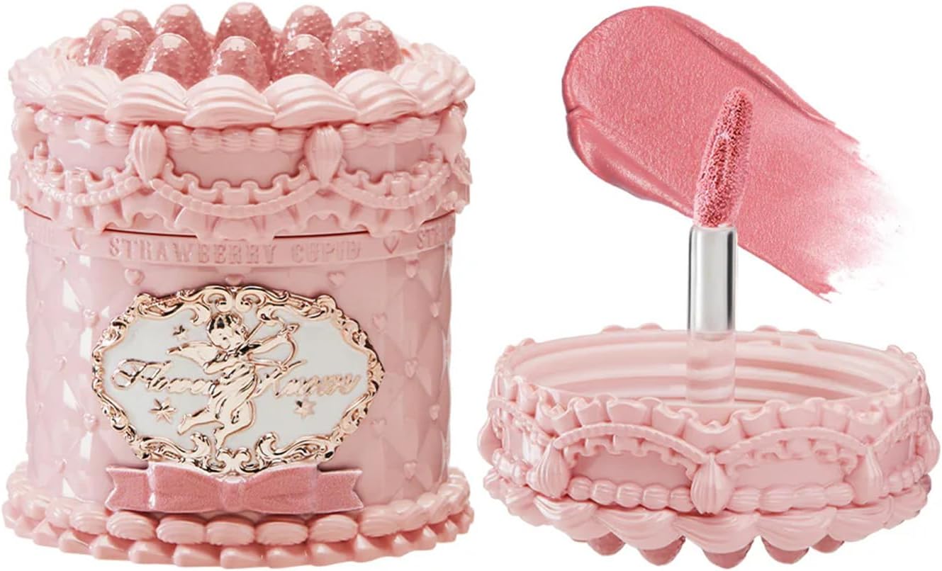 Flower Knows Strawberry Cupid Cake Lip Cream V04 Meredith packaging jar front view