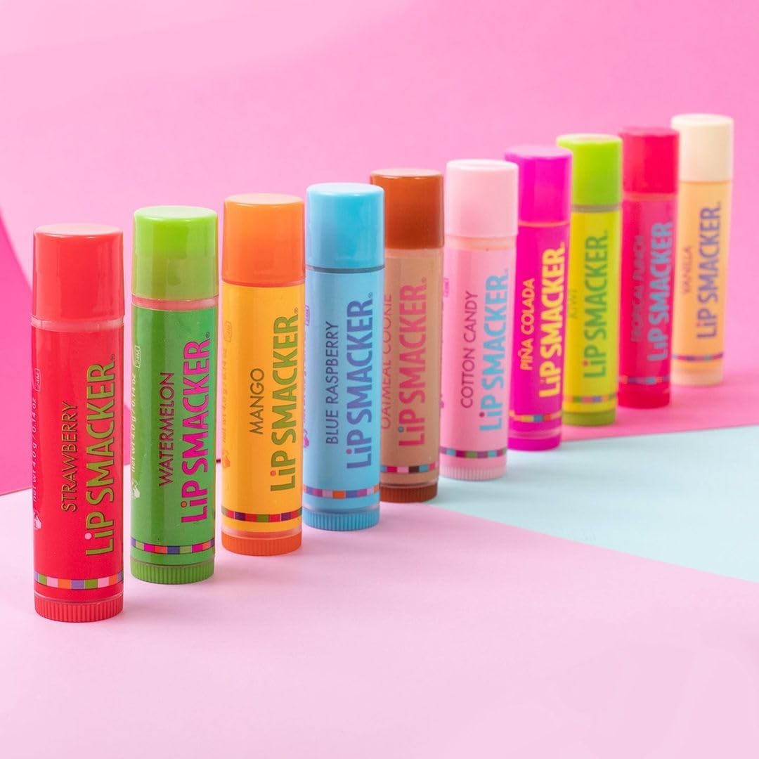 Lip Smacker flavored lip balm assortment open packaging