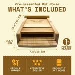 WildYard cedar bat house hardware and installation design