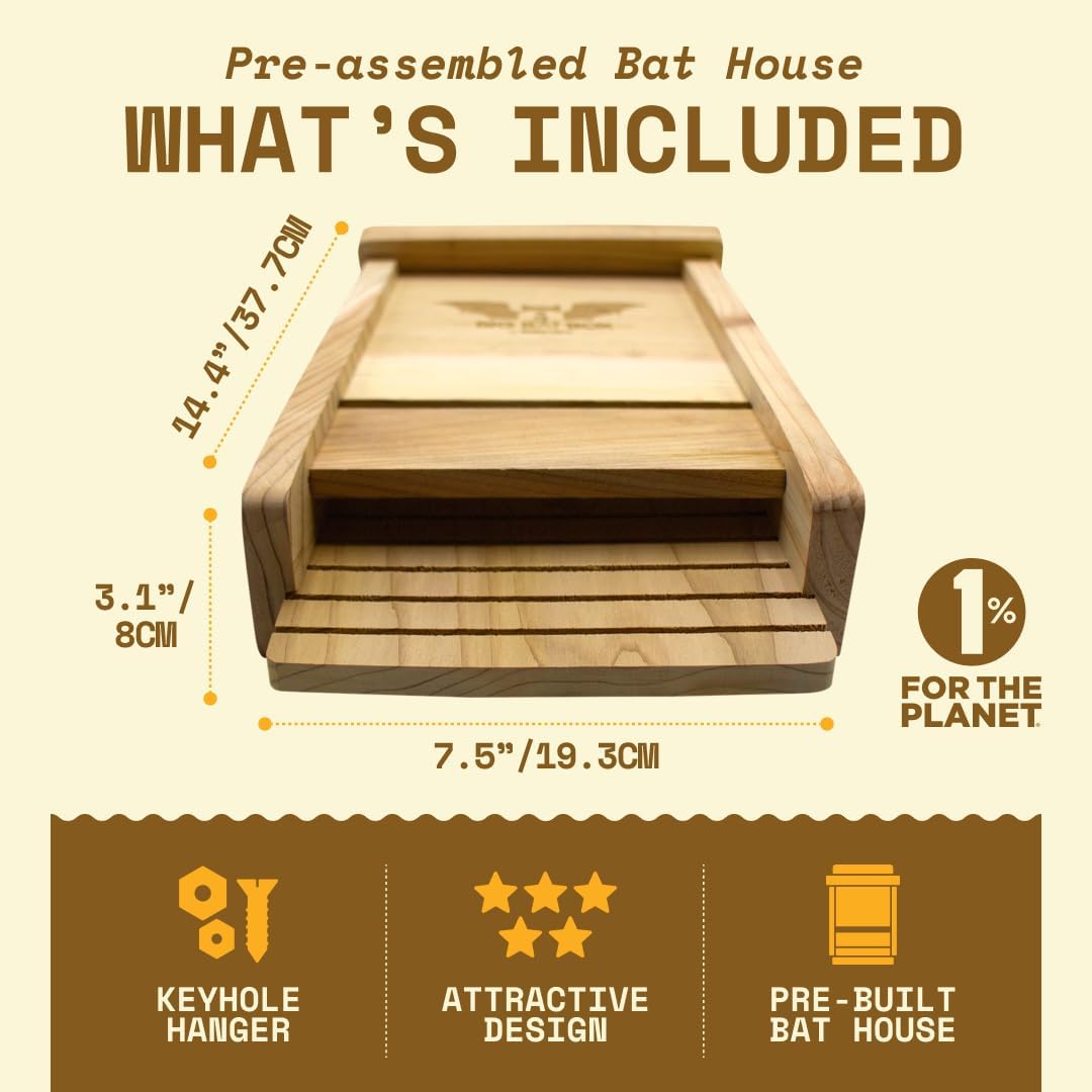 WildYard cedar bat house hardware and installation design
