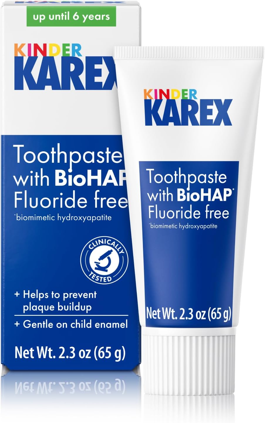Kinder Karex Hydroxyapatite Kids Toddler Toothpaste I Fluoride Free I Clinically Tested I 2.3 oz - Image 1
