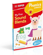 DK children educational phonics workbook cover layout and design