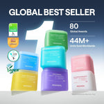 Mediheal exfoliating face pads container showing one hundred dual textured sheets