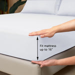 Mejoroom deep pocket fitted sheet on mattress