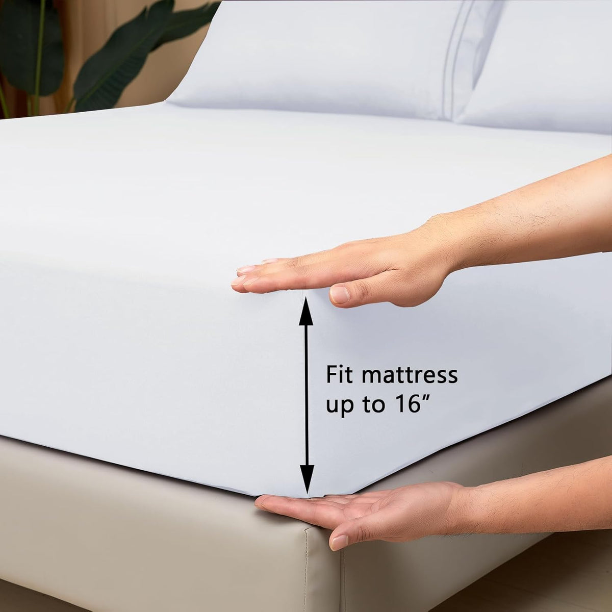 Mejoroom deep pocket fitted sheet on mattress