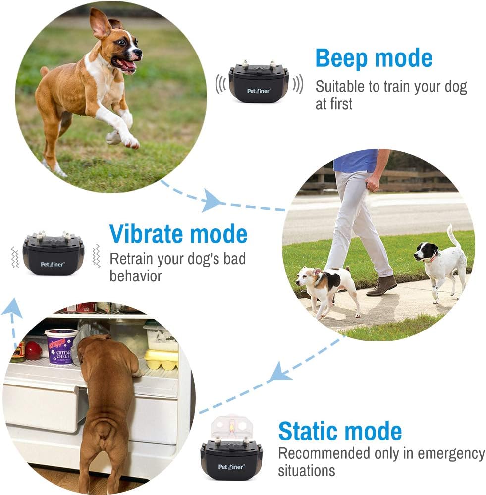 Petrainer PET998DRB1 electronic collar black nylon strap