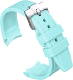 uEmoh Watch Band for Moonswatch, Curved No Gap Soft Silicone Omega X Swatch Moonwatch Strap, Speedmaster 20mm Watch, Quick Release Watch Replacement Strap Men Women - Image 15