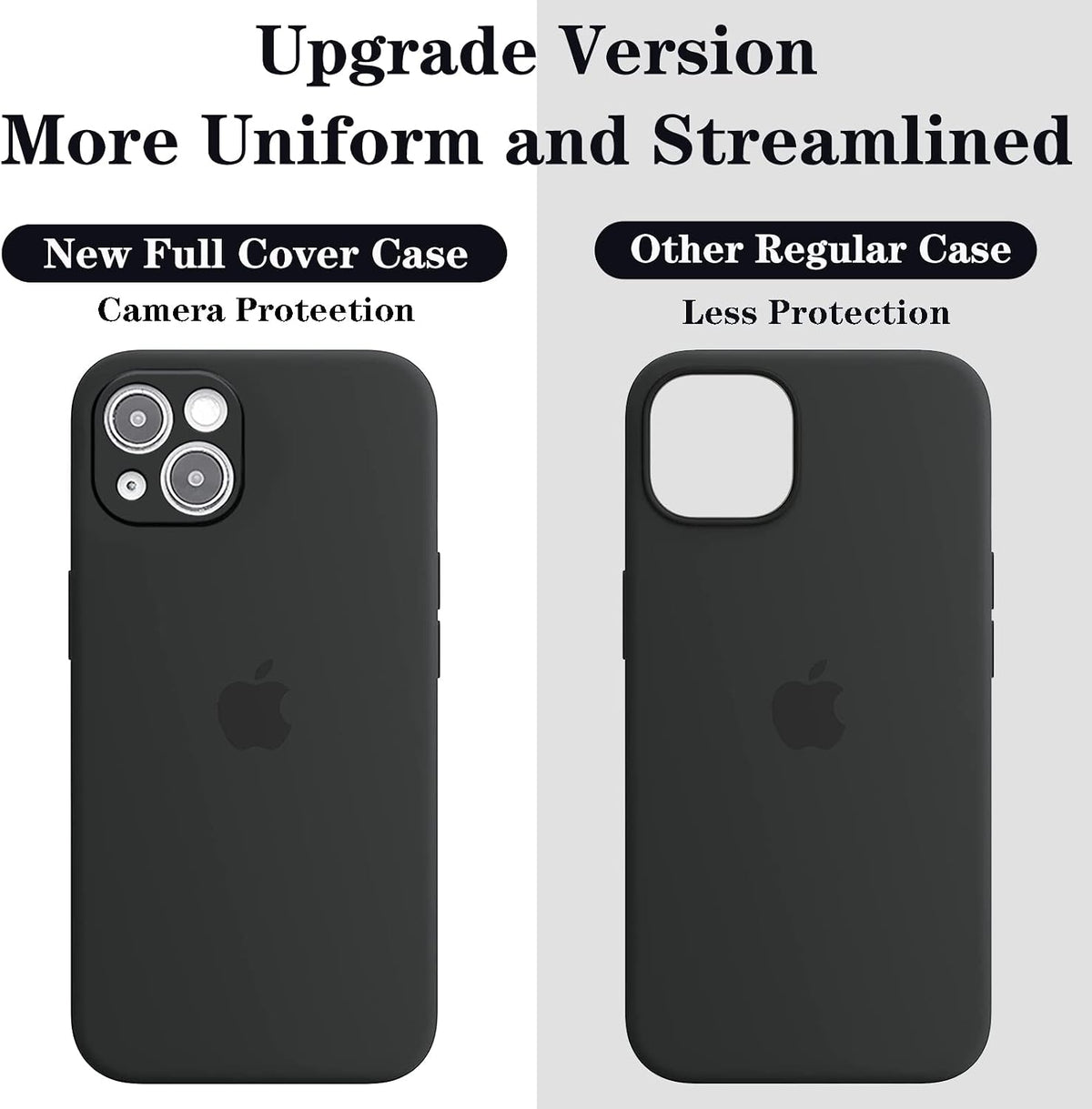PTJKWX black soft TPU iPhone 13 case back profile
