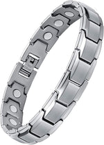 Feraco Mens Magnetic Bracelet,Titanium Steel Magnet Bracelets | 3500 Gauss Powerful Magnets,Adjustable with Sizing ToolBlack - Image 10