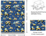 Boerni blue road under construction gift wrap sheet pattern