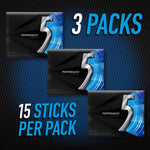 Five Gum Peppermint Cobalt USA imported chewing gum box side profile.