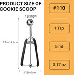 Junadael J cookie dough scoop rubber handle detail