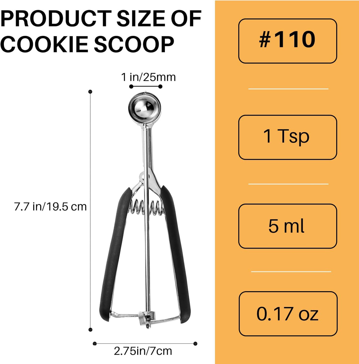 Junadael J cookie dough scoop rubber handle detail