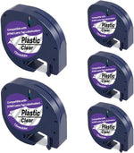 5-Pack Compatible with Dymo Letratag Refills 91200 91330 10697 S0721510 Label Maker Tape White Paper 12mm x 4m 1/2" x 13', Work with Dymo Letra Tag LT-100H LT-100T Plus 200B QX50 XR XM 2000 - Image 13