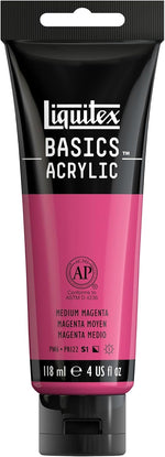 Liquitex basics acrylic paint front view tube packaging