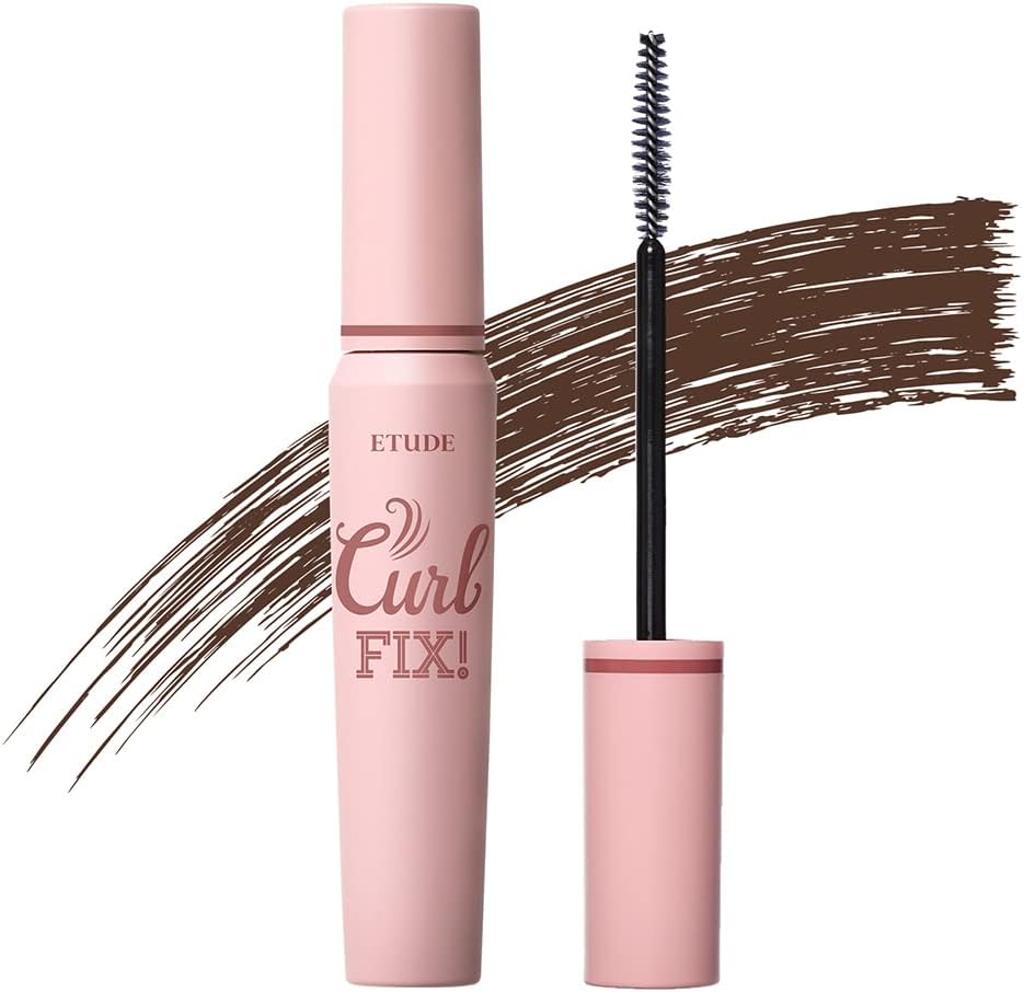 ETUDE Curl Fix Mascara Number 2 Brown packaging front view showing authentic international makeup