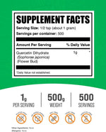 Pure quercetin supplement powder unflavored clean antioxidant formula