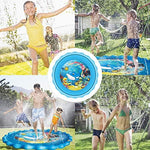 Mademax water play mat showing the secure garden hose connector attachment valve detail.