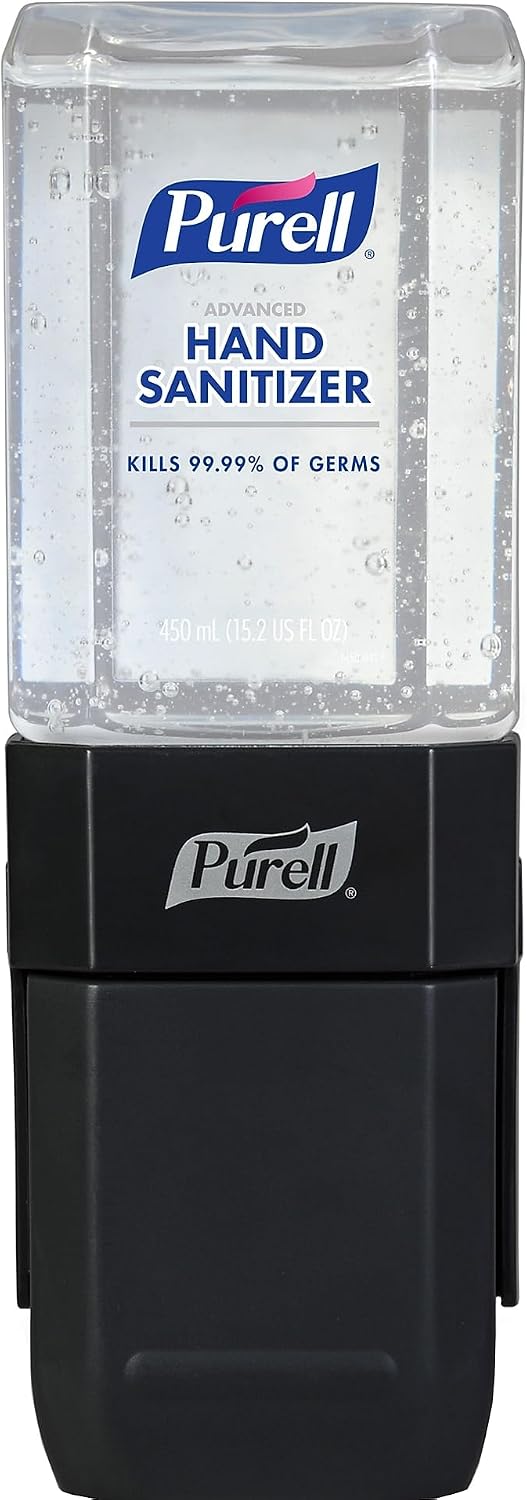 Purell ES1 hand sanitizer starter kit front view dispenser and refill