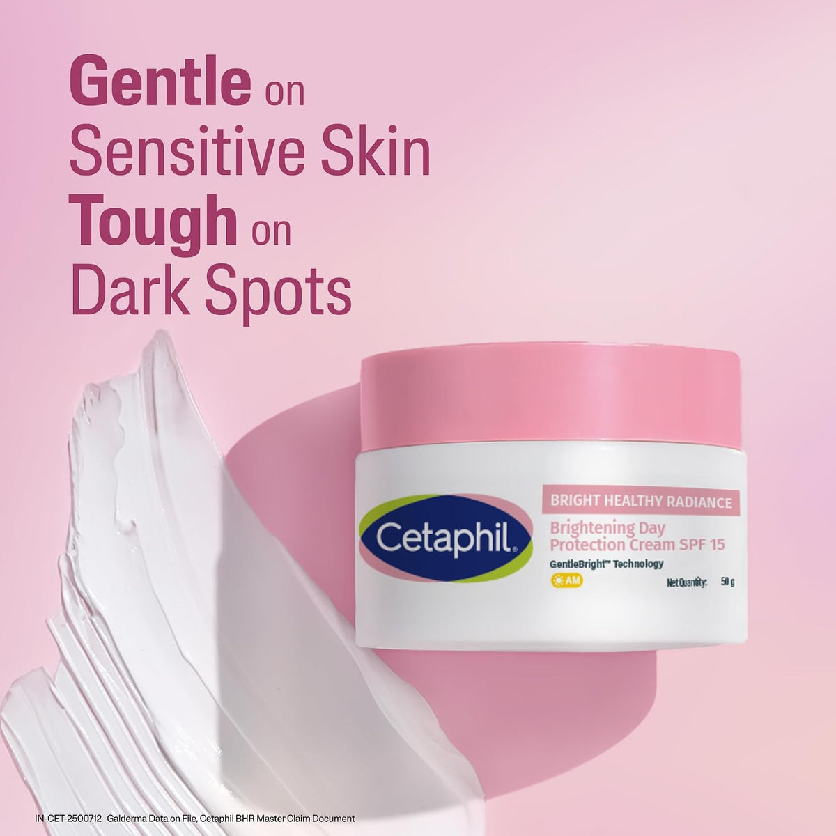 Cetaphil day cream applied on skin model