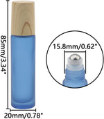 Kesell 10ml essential oil roller bottles with wood grain caps