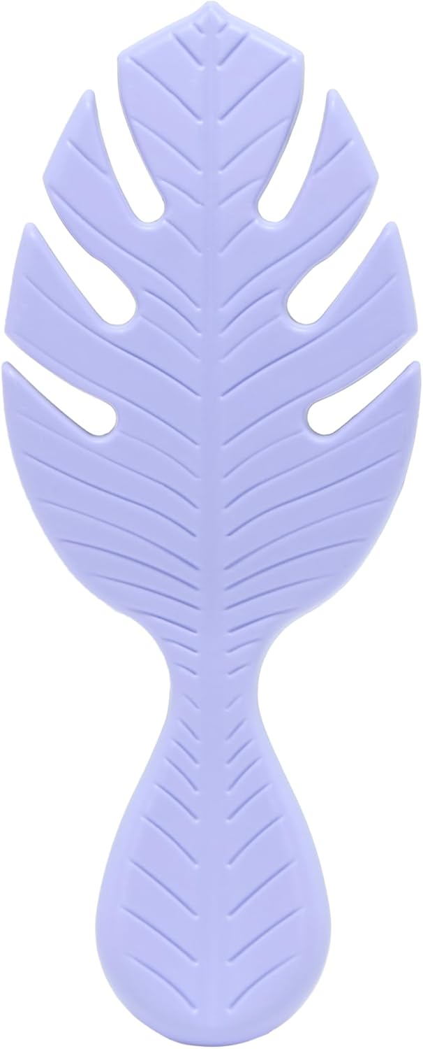 Wet Brush Go Green Mini Detangler Purple side profile showing bristle flexibility