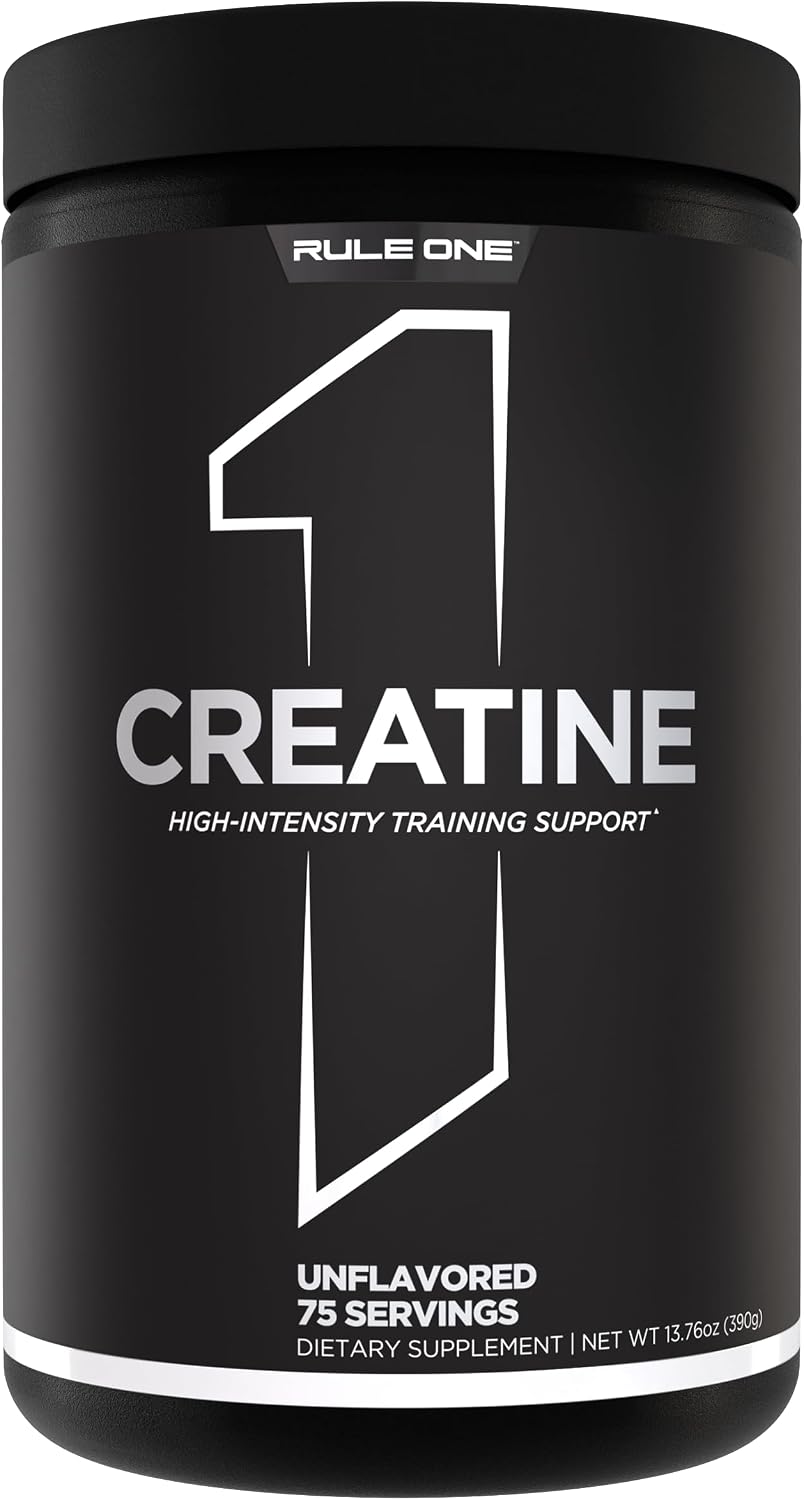 Rule 1 Proteins Creatine Powder front view fitness supplement