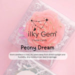 Macro shot of peony dream edible flower candy glitter