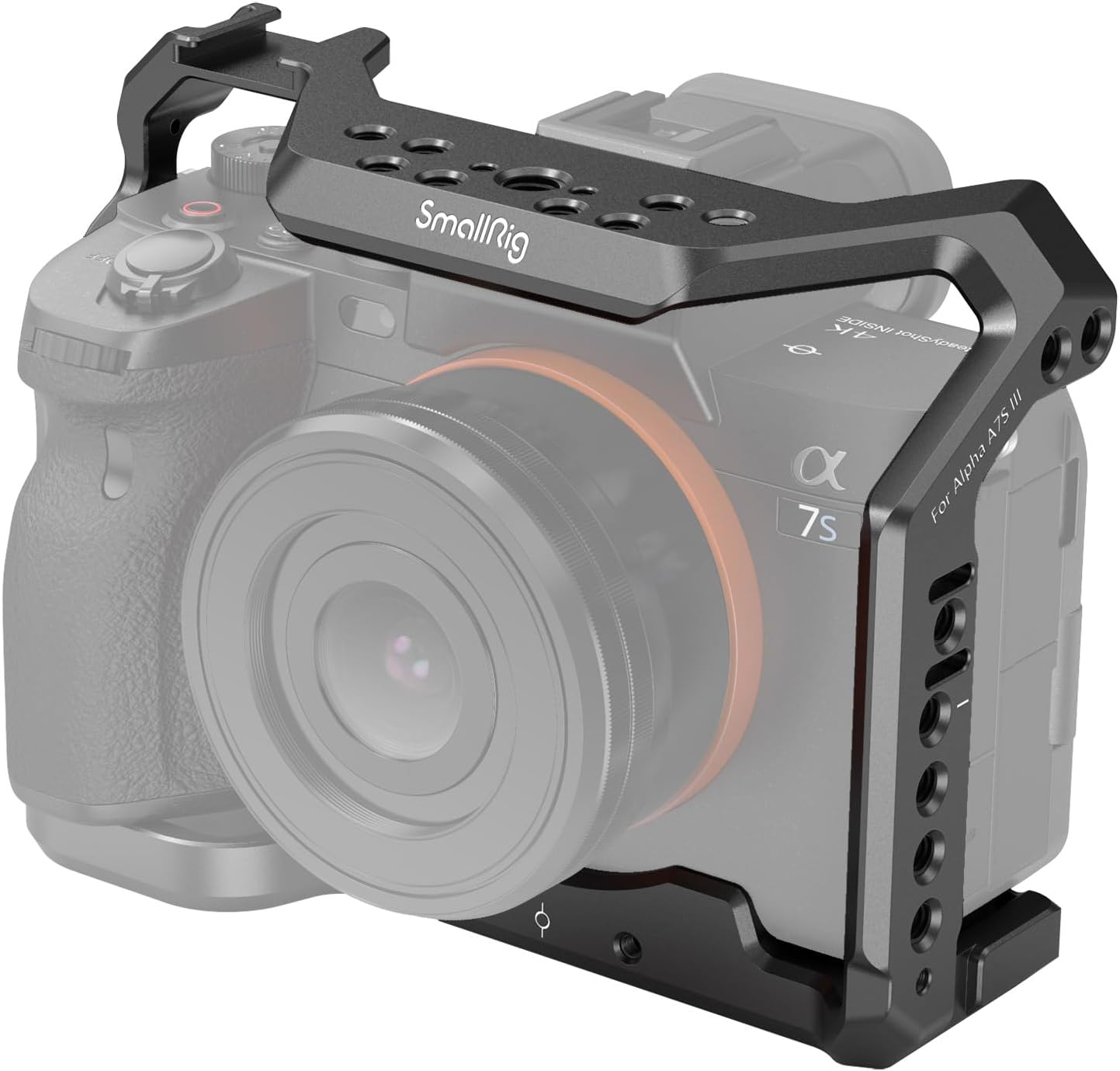 SmallRig Camera Cage for Sony Alpha 7S III front view showing mounting points