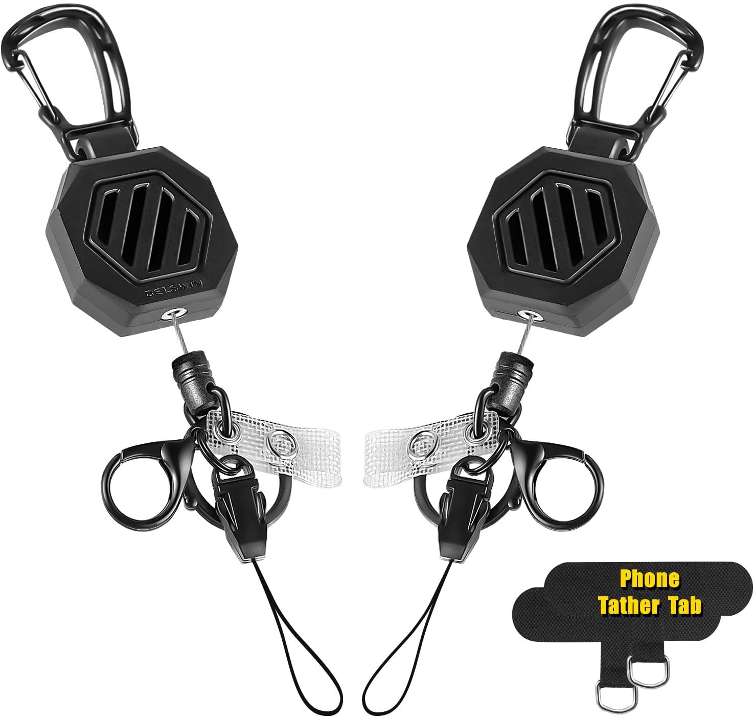 DELSWIN heavy duty retractable keychain front view