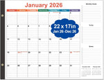 2026 Desk Calendar - 12 Months Calendars from January 2026 - December 2026, Desk Calendar 2026 with Thick Paper, 17" x 12", Green Leaf - Image 11