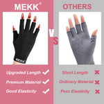 MEKK UV protection gloves worn during gel nail curing