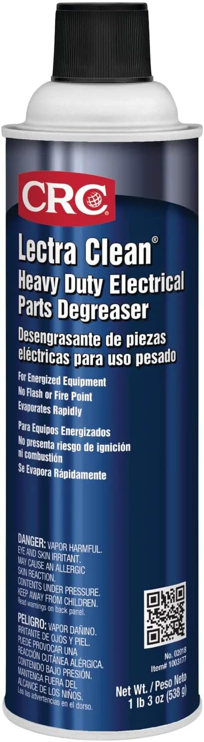 CRC Lectra Clean heavy duty electrical parts degreaser aerosol front view
