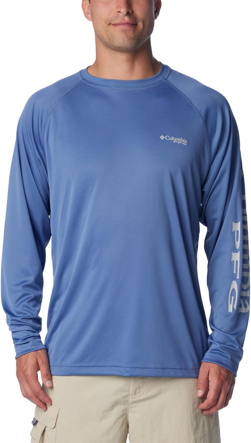 Columbia Men's PFG Terminal Tackle Long Sleeve Shirt folded layout view.