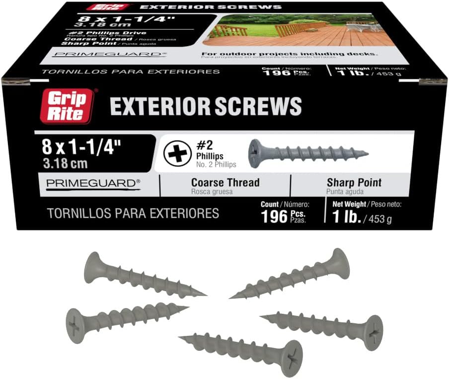 Grip-Rite exterior screws front box view packaging