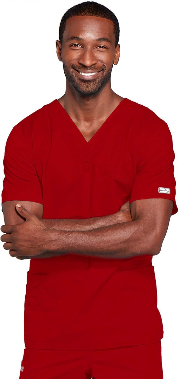 Cherokee WW Core Stretch Scrubs for Women and Men V-Neck Scrub Top | 4 Pockets, Cotton Blend Fabric, Soft Feel, Stretch Comfort, Traditional Fit, Tuck-In Style, Easy Care, Healthcare Wear - Image 14