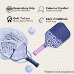 Tip Grips pickleball paddle grip tape installed on racquet handle