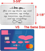 FALOGIJE metal wallet insert card next to a standard credit card