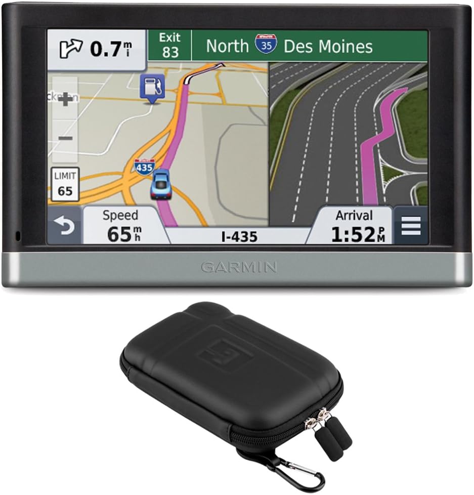 Garmin Nuvi 2597LMT Portable Vehicle GPS front view displaying navigation map screen