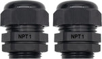 NPT Cable Glands 1/4" 3/8" 1/2" 3/4" 1"- 52 Pack Black Plastic Waterproof IP68 Adjustable 3-25mm Cable Connectors Cable Gland Joints with Strain Relief Gaskets,with Durable PP Storage Case - Image 11