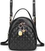 VX VONXURY Mini Backpack Purse for Women, Faux Leather, 2 Compartments | 7.9" Small Convertible Bag, Earphone Port, Comfortable Handle, Detachable Straps, Slot Pocket, Cute Zipper Pulls - Image 10