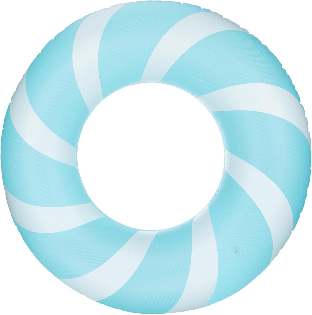 Bestrip blue and white striped inflatable pool float front view