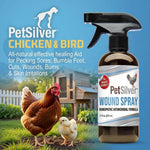PetSilver backyard flock wound and skin care treatment spray bottle angled view