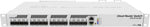 MikroTik CRS317-1G-16S+RM network switch front view showing 16 SFP+ ports and management port