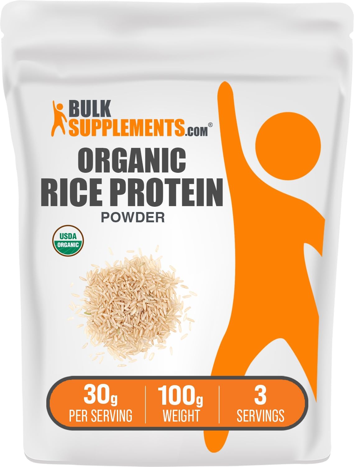 Vegan rice protein powder texture for smoothies
