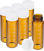 PATIKIL 6pcs 15ml Small Clear Glass Vials with Black Screw Cap, Borosilicate Glass Graduated Sample Bottles for Solid Liquid Powder Storage - Image 11