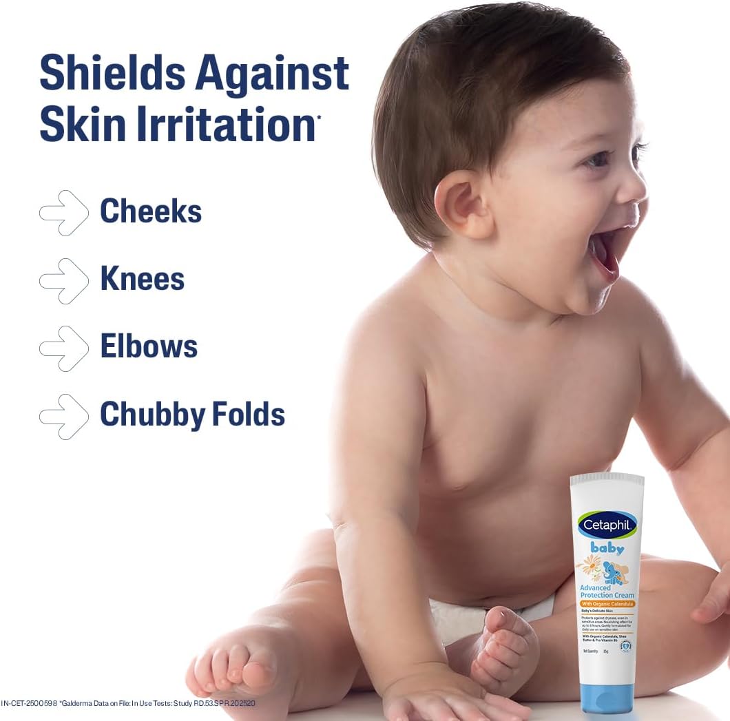 Cetaphil Baby Cream, Face & Body Moisturizing Cream | Advance Protection | Gentle & Soft with Organic Calendula 85gm - Image 6