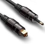 FosPower 24K Gold Plated Toslink to Mini Toslink audio cable front view
